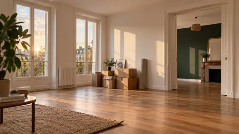 Appartement vide fraîchement remis en état avant relocation