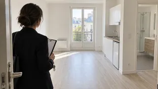 Studio locatif vide inspecté entre le départ et l’arrivée de deux occupants